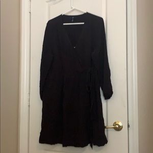 Gap wrap dress-dark purple